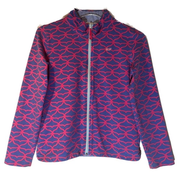 Vineyard Vines Other - Vineyard Vines Purple Pink Full Zip Jacket Mock Neck Pockets Girls Size L